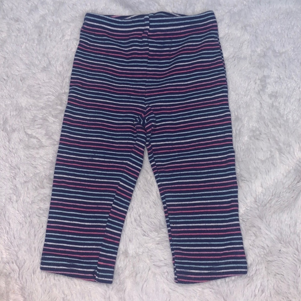 (3 for $10) Carter’s striped purple pink baby girl leggings 100% cotton